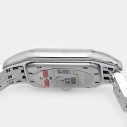 Pre Owned Cartier Silver Stainless Steel Diamond Panthere De Cartier W4PN0008 Women's Wristwatch 29 mm