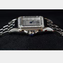 Pre Owned Cartier Panthere W4PN0016 Quartz White Stainless Steel  Women's Wristwatch 23 mm x 30 mm
