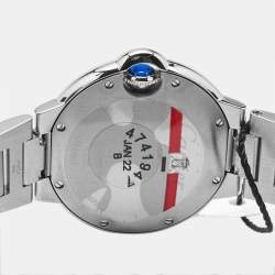 مملوكة مسبقًا Cartier Ballon Bleu W6920084 Silver Dial Stainless Steel Women's Wristwatch 33 mm