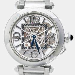 Cartier Pasha de Cartier Stainless Steel Cartier Automatic Skeleton Whpa0007 Men's Watch 41 MM