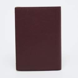Pre Owned Cartier Burgundy Leather Must de Cartier Passport Holder
