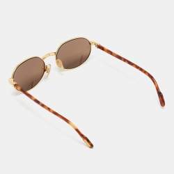 Cartier Brown/Gold St Honore Oval Sunglasses