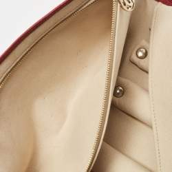 Pre Owned Cartier Red Leather Jewelry Travel Flap Pouch