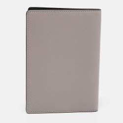 Pre Owned Cartier Grey Leather Panther Print Passport Holder