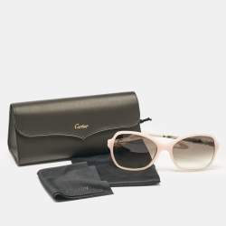 Cartier Pink/Grey Gradient Lady Trinity Emma Square Sunglasses