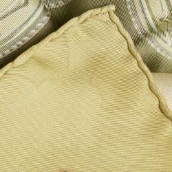 Pre Owned Cartier Green Print Silk Must de Cartier Scarf