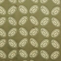 Pre Owned Cartier Green Print Silk Must de Cartier Scarf