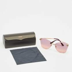 Pre Owned Cartier Purple/Pink CT0398S Panthère De Cartier Butterfly Sunglasses
