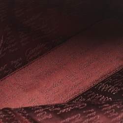 Pre Owned Carteir Burgundy Leather Must de Cartier Cosmetic Pouch