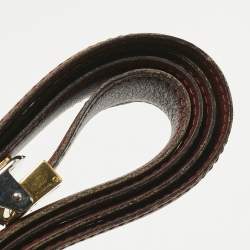Pre Owned Cartier Burgundy Leather Must de Cartier Buckle Belt