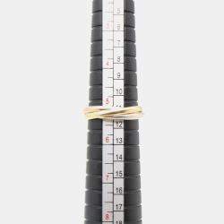 Pre Owned Cartier Trinity 18K Yellow, Rose and White Gold Band Ring EU 50