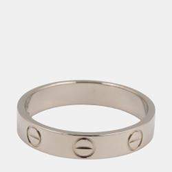 Pre Owned Cartier Love 18K White Gold Ring EU 51