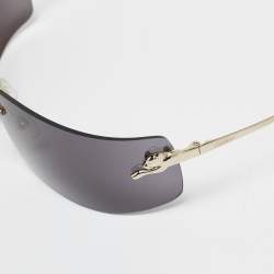 Pre Owned Cartier Black/Gold Tone CT0503S Panthere De Cartier Rectangle Sunglasses