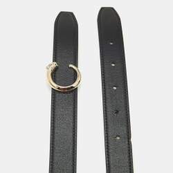 Pre Owned حزام كارتييه بانثر دي كارتييه خصر جلد أسود