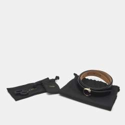 Pre Owned حزام كارتييه بانثر دي كارتييه خصر جلد أسود
