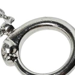 Pre Owned Cartier Silver Tone Panthere Chain Key Chain