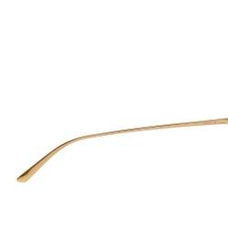 Pre Owned Cartier Brushed Platinum Tone/ Grey Gradient Panthère de Cartier Cat Eye Sunglasses 