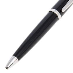 Pre Owned Cartier R De Cartier Black Resin Palladium Finish Ballpoint Pen