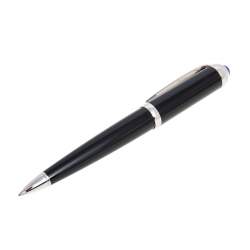 Pre Owned Cartier R De Cartier Black Resin Palladium Finish Ballpoint Pen