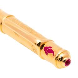 Pre Owned Cartier Diabolo India Inspiration Gold Plated Ballpoint Pen