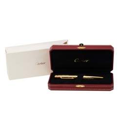 Pre Owned Cartier Diabolo India Inspiration Gold Plated Ballpoint Pen