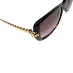 Pre Owned Cartier Brown/Gold Tone Panthere De Cartier Gradient Sunglasses