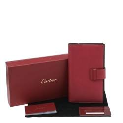 Pre Owned Cartier Fuschia Leather Les Must Notebook Cover