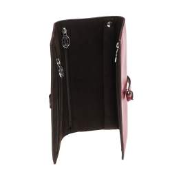 مملوكة مسبقًا Cartier Fuchsia Leather Jewelry Roll Holder Travel Case