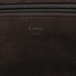 مملوكة مسبقًا Cartier Fuchsia Leather Jewelry Roll Holder Travel Case