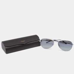 مملوكة مسبقًا نظارة شمسية  أفياتور كارتييه معدن وأسيتات سوداء متدرجة