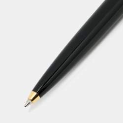 Pre Owned Cartier Diabolo Black Resin Gold Plated Ballpoint Pen
