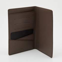 Pre Owned Cartier Maroon Leather Passport Holder