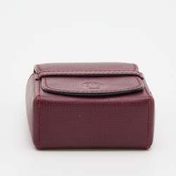 Pre Owned Cartier Burgundy Leather Must de Cartier Business Card Holder