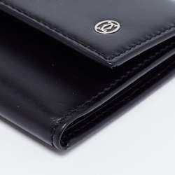 Pre Owned Cartier Black Leather 6 Key Ring C Decor Wallet
