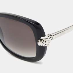 Pre Owned Cartier Black/Grey Gradient Panthère Wild de Cartier Sunglasses