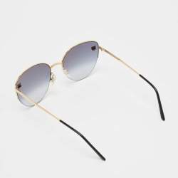 Pre Owned Cartier Blue/Gold Gradient Panthere De Cartier Aviator Sunglasses