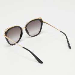 Pre Owned Cartier Black CT0150s Panthere de Cartier Cat Eye Sunglasses