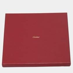 Pre Owned Cartier White Floral Boot Silk Square Scarf