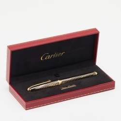 Cartier Louis Cartier Limited Series Gold Plated Fountain Pen 18K Gold Nib