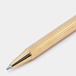 Pre Owned Cartier Santos De Cartier Gold Plated Ballpoint Pen