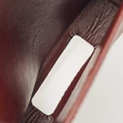 Pre Owned Cartier Burgundy Leather Cigarette Case