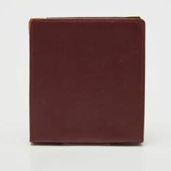 Pre Owned Cartier Burgundy Leather Cigarette Case