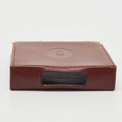 Pre Owned Cartier Burgundy Leather Cigarette Case