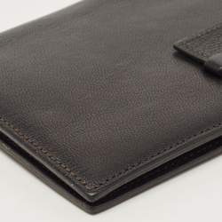 Pre Owned Cartier Dark Brown Leather Flap Passport Holder