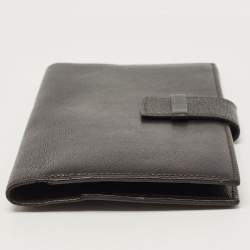 Pre Owned Cartier Dark Brown Leather Flap Passport Holder
