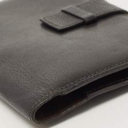Pre Owned Cartier Dark Brown Leather Flap Passport Holder