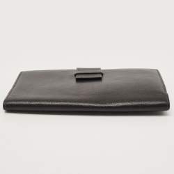 Pre Owned Cartier Dark Brown Leather Flap Passport Holder