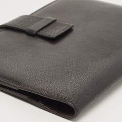 Pre Owned Cartier Dark Brown Leather Flap Passport Holder
