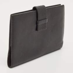 Pre Owned Cartier Dark Brown Leather Flap Passport Holder