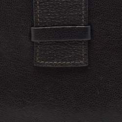 Pre Owned Cartier Dark Brown Leather Flap Passport Holder